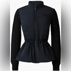 Mackage Laika Mixed Media Peplum Down Jacket size L NWOT